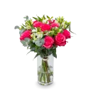 Bouquet with roses and alstromerias